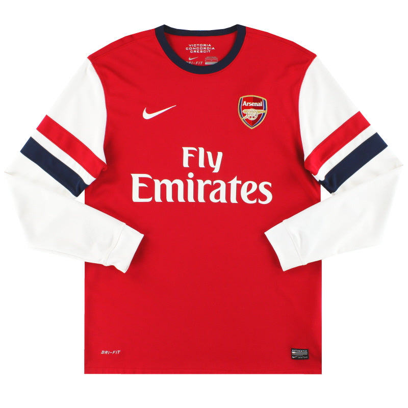 2012-14 Arsenal Nike Home Shirt L/S S Football Shirt