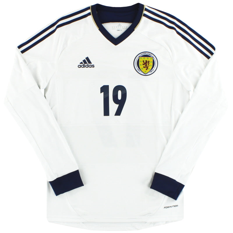 2012-14 Scotland adidas Formotion Player Issue Away Shirt L/S #19 *As New* M Football Shirt