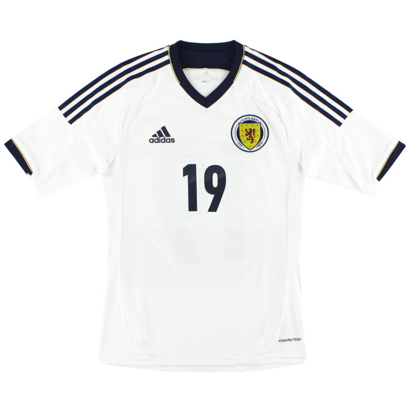 2012-14 Scotland adidas Formotion Player Issue Away Shirt #19 *As New* S Football Shirt