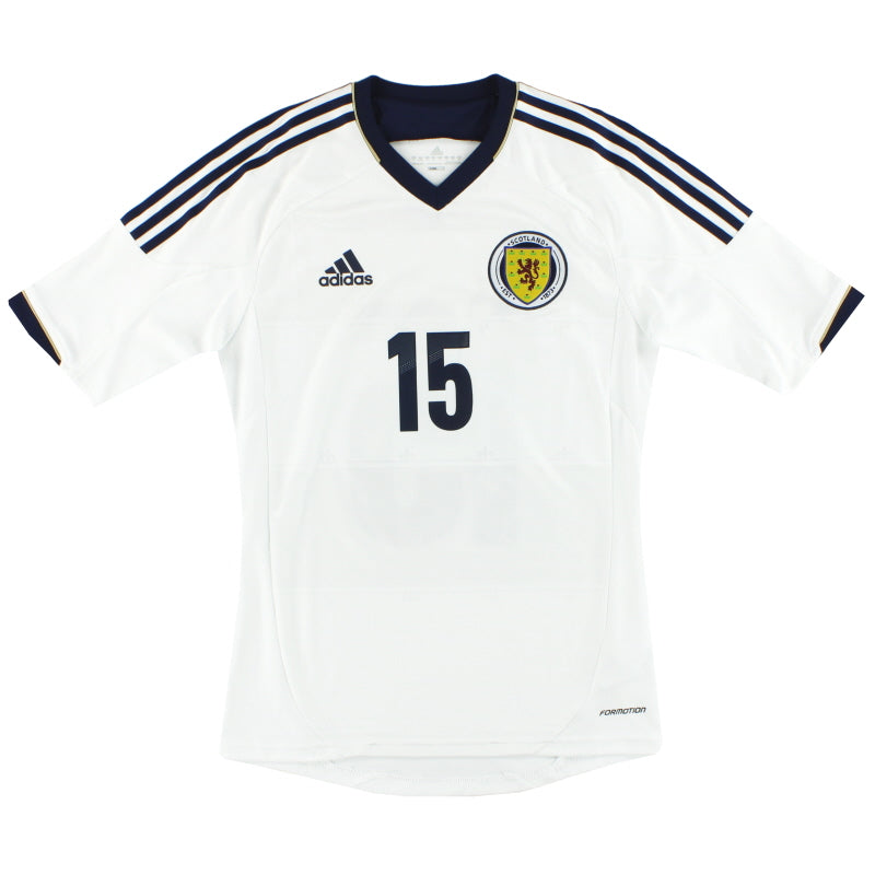 2012-14 Scotland adidas Formotion Player Issue Away Shirt #15 *As New* S Football Shirt