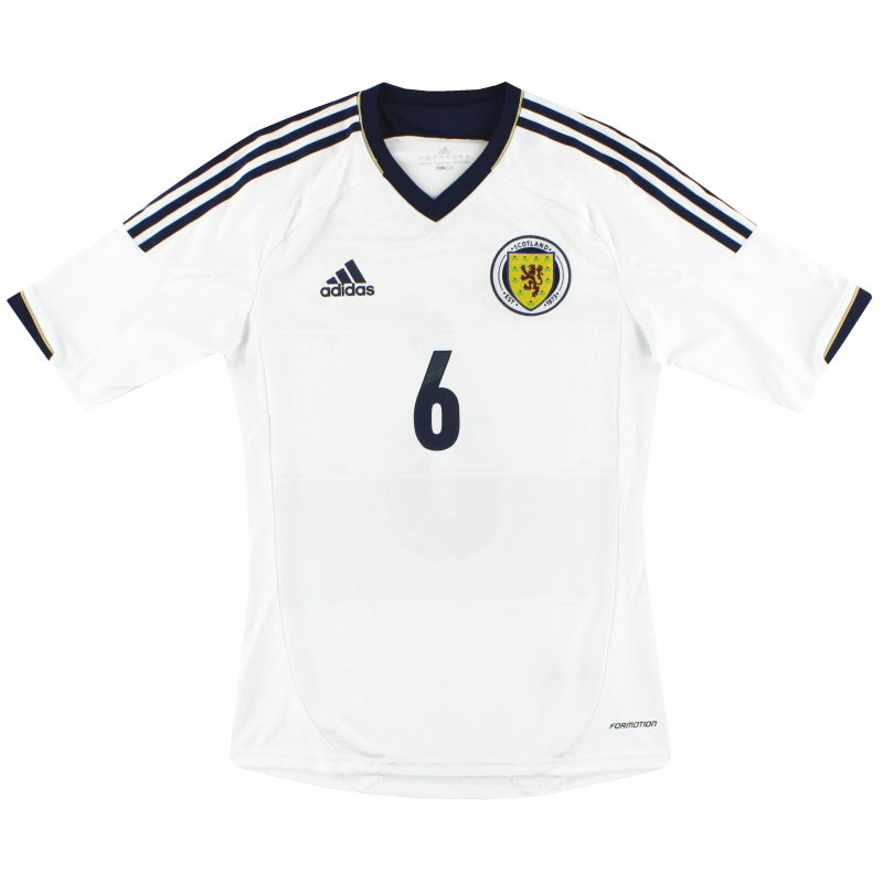 2012-14 Scotland adidas Formotion Player Issue Away Shirt #6 *As New* S Football Shirt