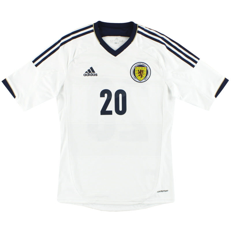 2012-14 Scotland adidas Formotion Player Issue Away Shirt #20 *As New* M Football Shirt