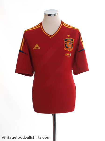 2012 Spain 'Campeones' Home Shirt *Mint* L Football Shirt