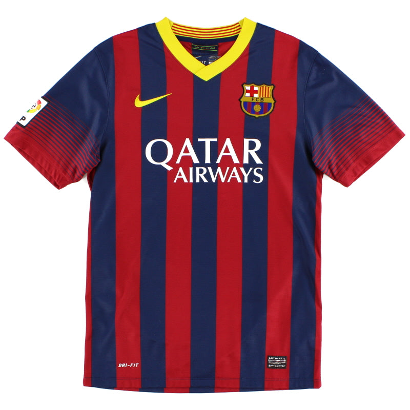 2013-14 Barcelona Home Shirt S Football Shirt