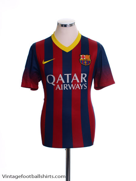 2013-14 Barcelona Home Shirt L Football Shirt
