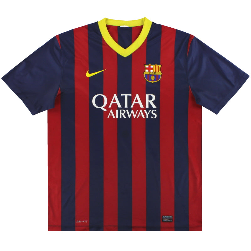 2013-14 Barcelona Nike Basic Home Shirt XL Football Shirt
