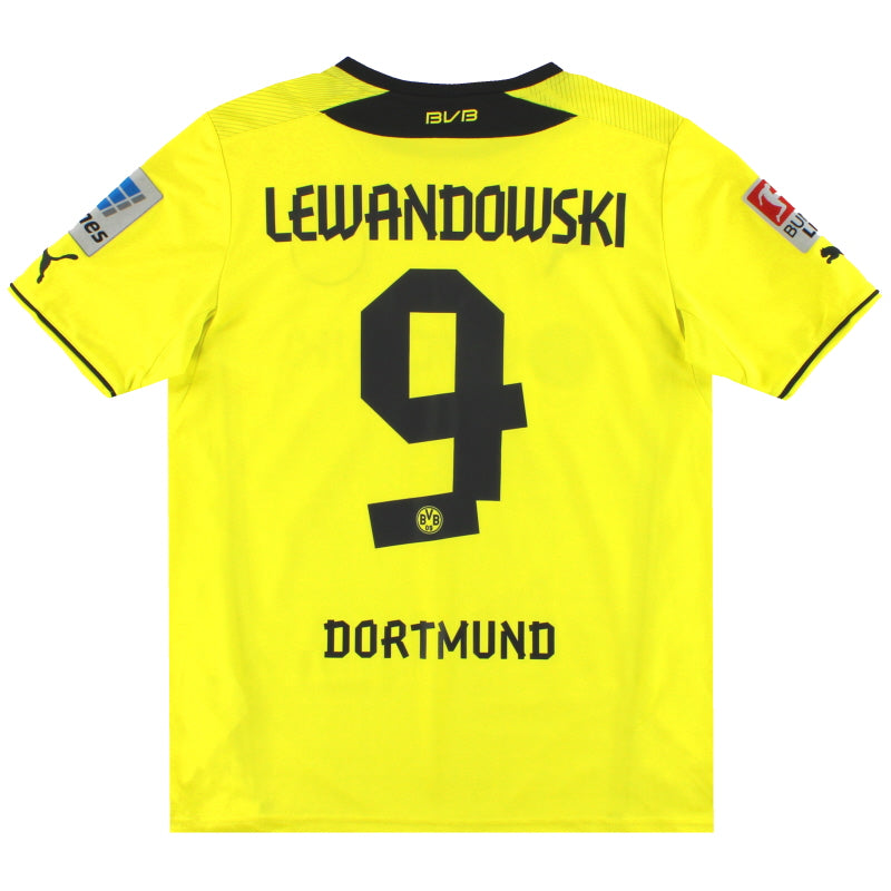 2013-14 Borussia Dortmund Home Shirt Lewandowski #9 XXL.Boys Football Shirt