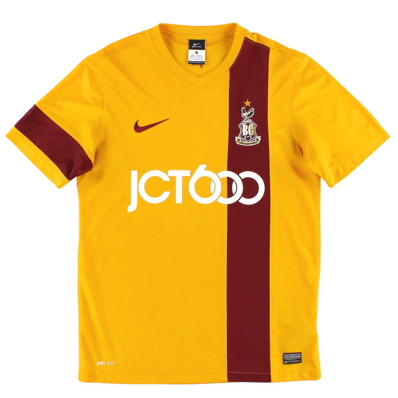 2013-14 Bradford City Nike Home Shirt *Mint* L Football Shirt