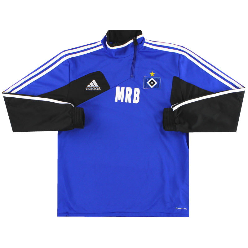 2013-14 Hamburg adidas Staff Issue 1/4 Zip Top L Football Shirt
