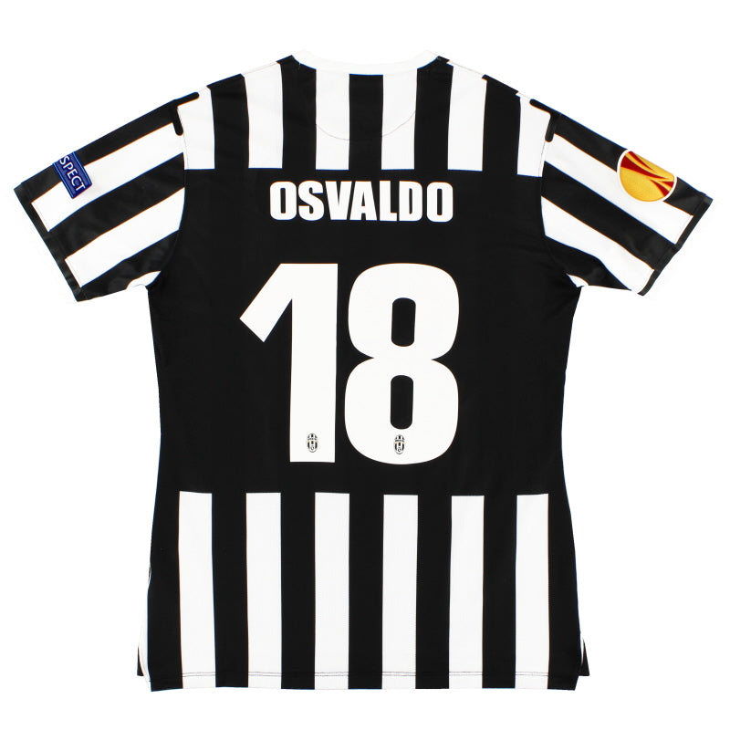 2013-14 Juventus 'Authentic' Home Shirt Osvaldo #18 L Football Shirt