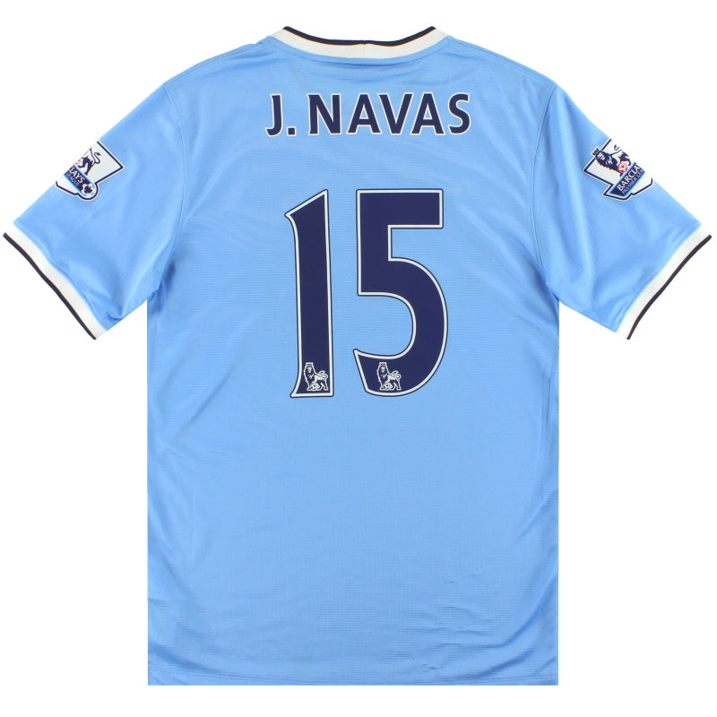 2013-14 Manchester City Nike Home Shirt J.Navas #15 S Football Shirt