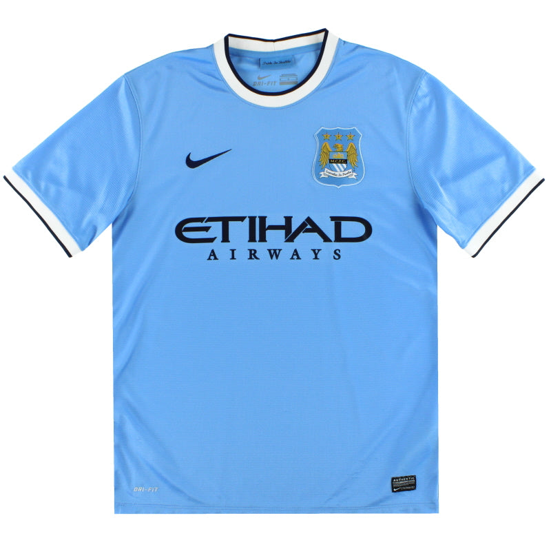 2013-14 Manchester City Nike Home Shirt L Football Shirt