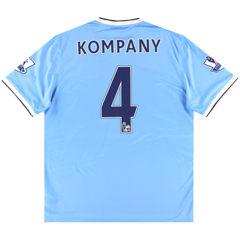 2013-14 Manchester City Nike Home Shirt Kompany #4 *Mint* XL Football Shirt