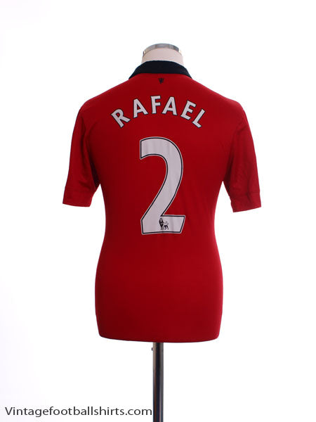 2013-14 Manchester United Nike Home Shirt Rafael #2 S Football Shirt