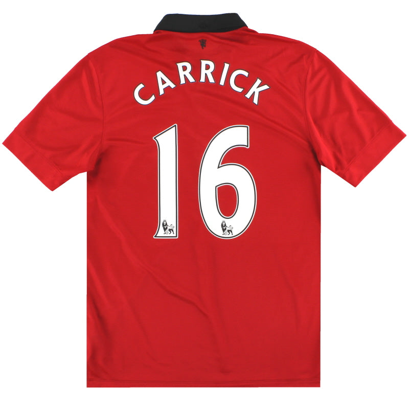 2013-14 Manchester United Nike Home Shirt Carrick #16 *Mint* M Football Shirt