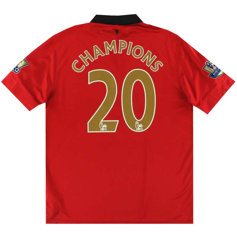 2013-14 Manchester United Nike Home Shirt Champions #20 L Football Shirt