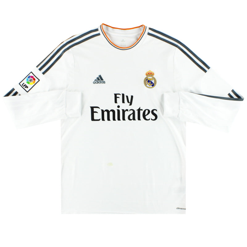 2013-14 Real Madrid adidas Home Shirt L/S L Football Shirt