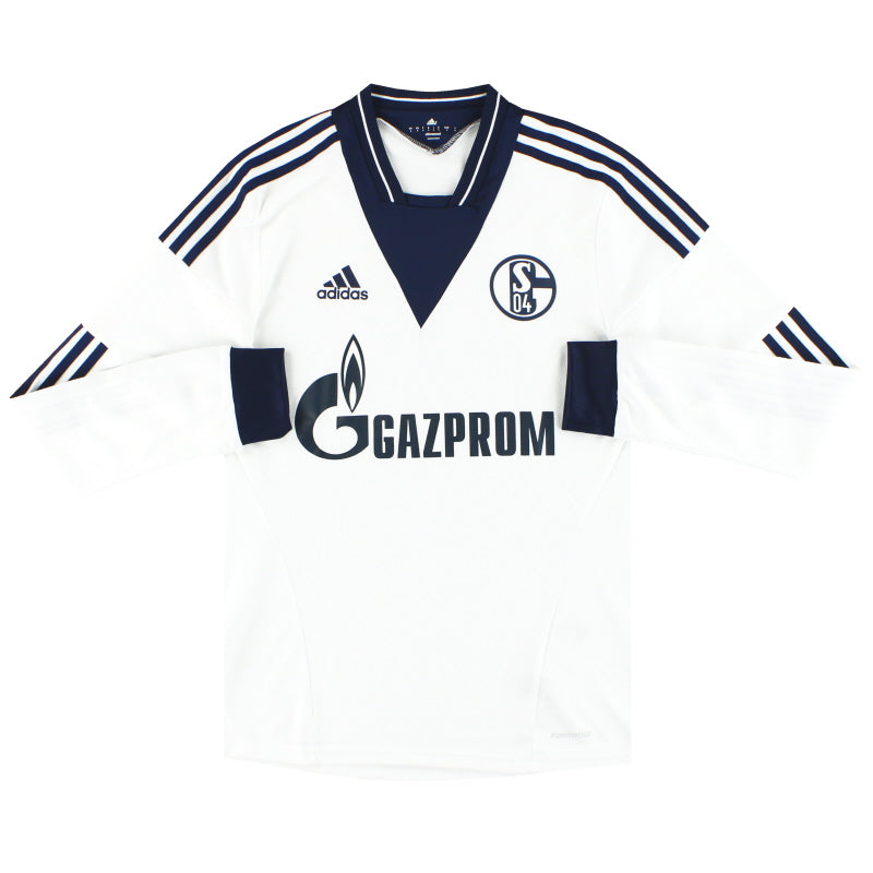 2013-15 Schalke adidas Player Issue Away Shirt L/S *Mint* M Football Shirt