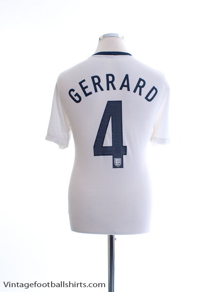 2013 England '150th Anniversary' Home Shirt Gerrard #4 M Football Shirt
