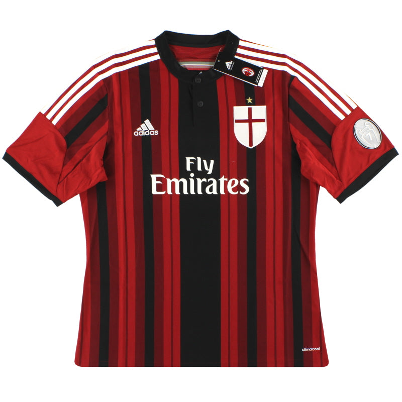 2014-15 AC Milan adidas European Home Shirt *BNIB* Football Shirt