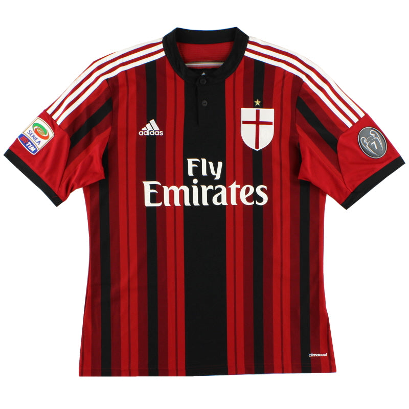 2014-15 AC Milan Home Shirt S Football Shirt