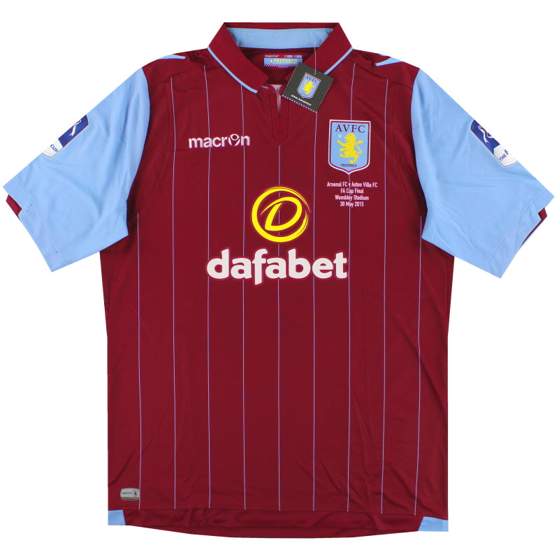 2014-15 Aston Villa Macron 'FA Cup Final' Home Shirt *w/tags* XL Football Shirt