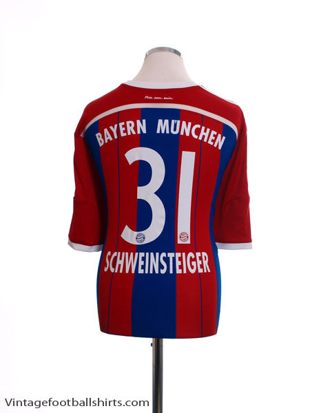 2014-15 Bayern Munich Home Shirt Schweinsteiger #31 M Football Shirt
