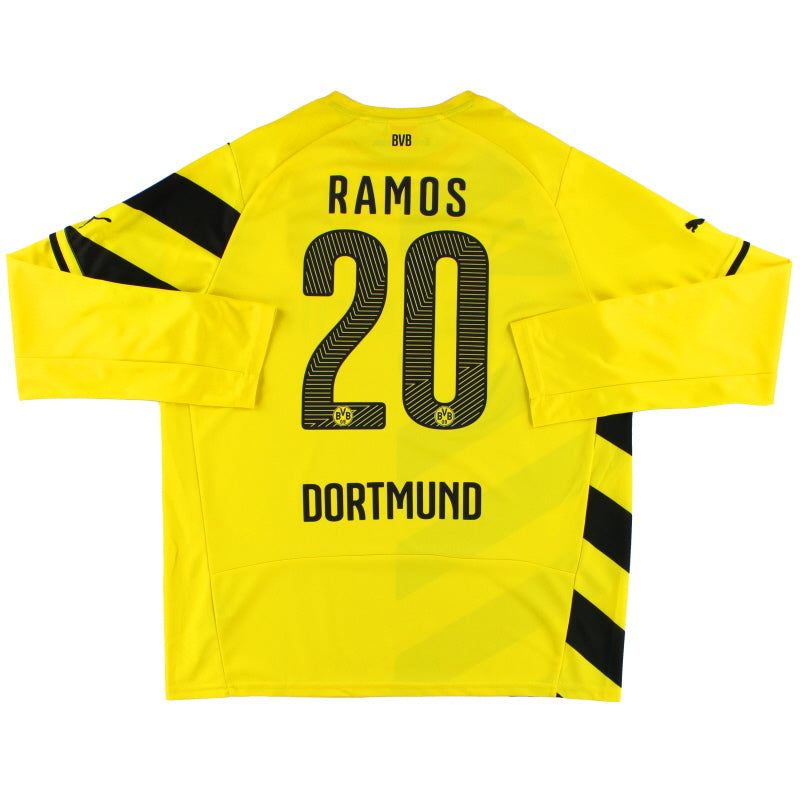 2014-15 Borussia Dortmund Puma Home Shirt Ramos #20 L/S *Mint* XL Football Shirt