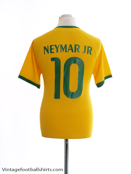 2014-15 Brazil Home Shirt Neymar Jr #10 S Football Shirt