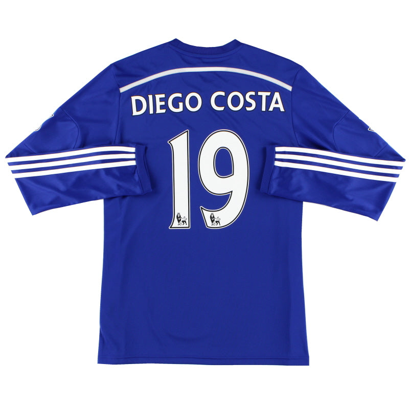 2014-15 Chelsea Home Shirt Diego Costa #19 L/S *Mint* M Football Shirt