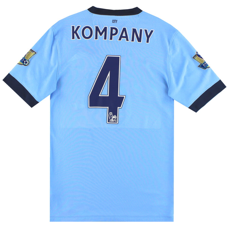 2014-15 Manchester City Nike Home Shirt Kompany #4 S Football Shirt