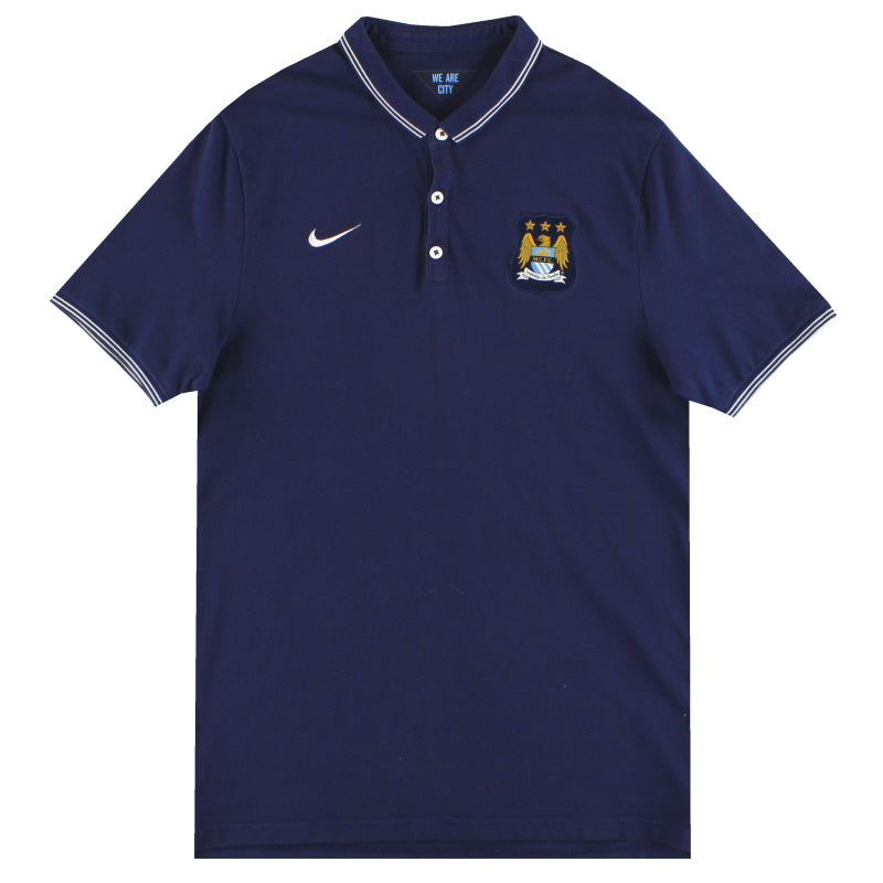 2014-15 Manchester City Nike Polo Shirt L Polo Shirt