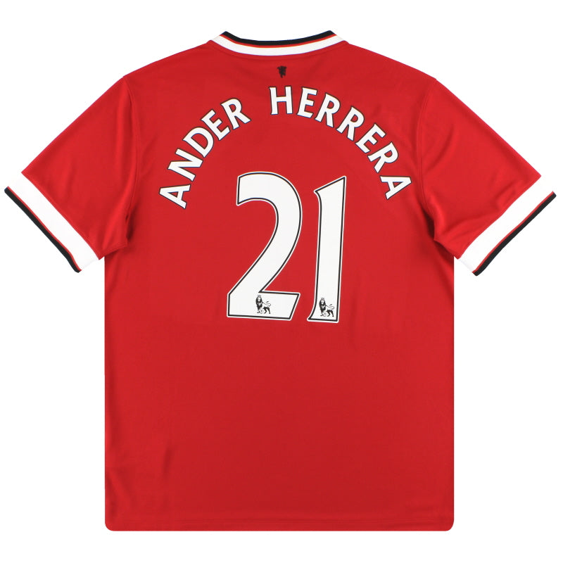 2014-15 Manchester United Nike Home Shirt Ander Herrera #21 *w/tags* M Football Shirt