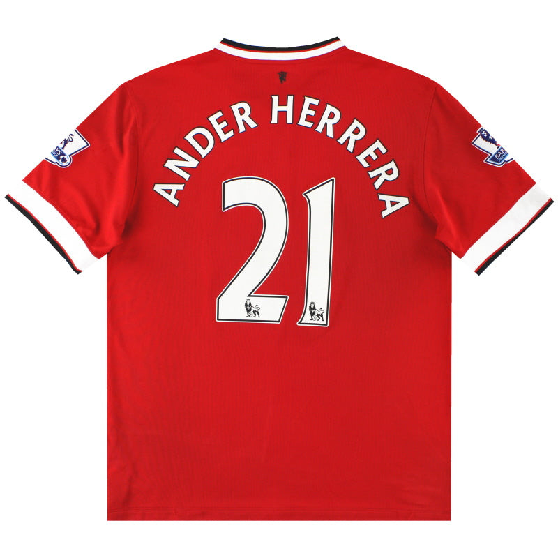 2014-15 Manchester United Nike Home Shirt Ander Herrera #21 L Football Shirt