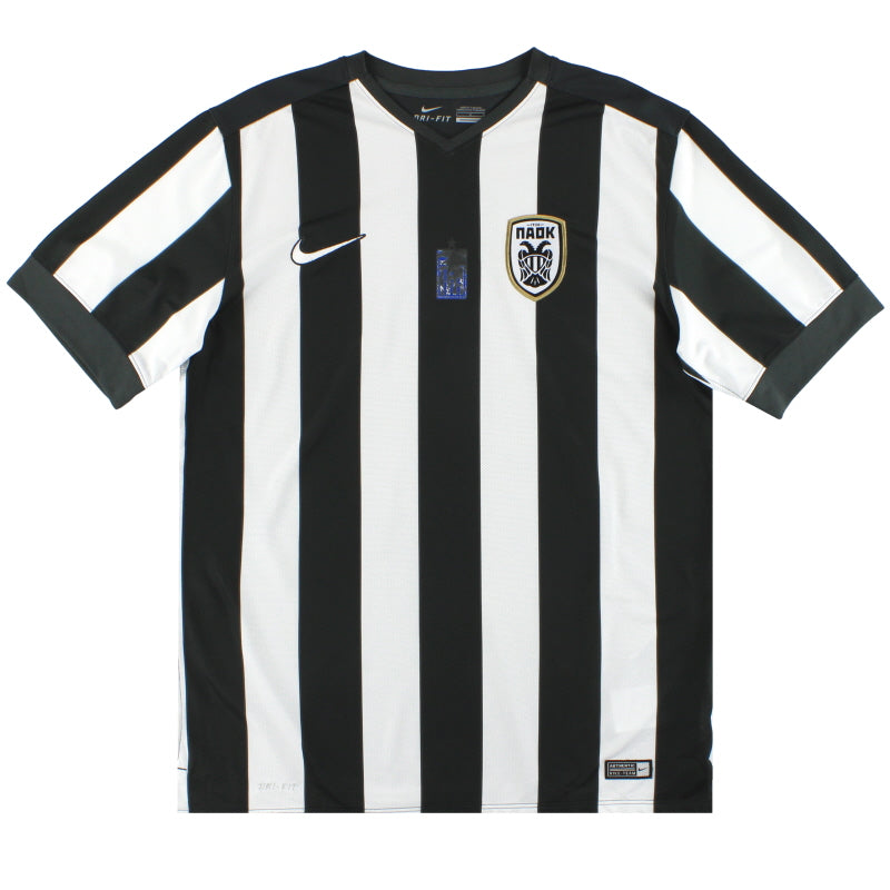 2014-15 PAOK Nike Home Shirt L Football Shirt