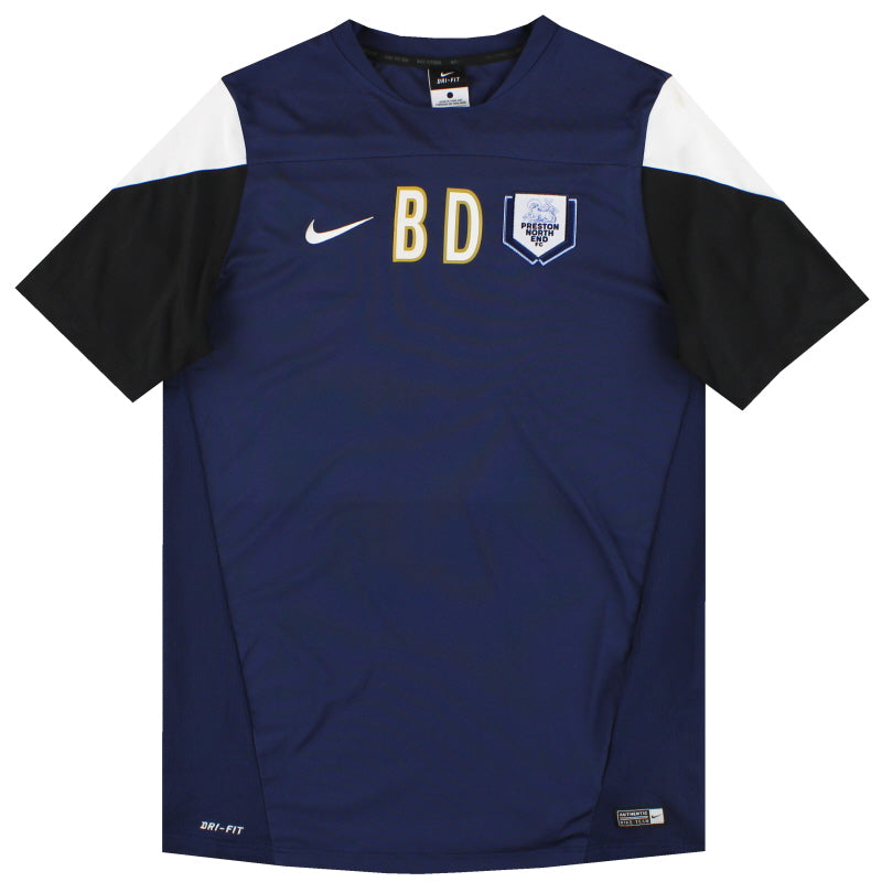2014-15 Preston Nike Player Issue Training Shirt 'BD' L Training Shirt