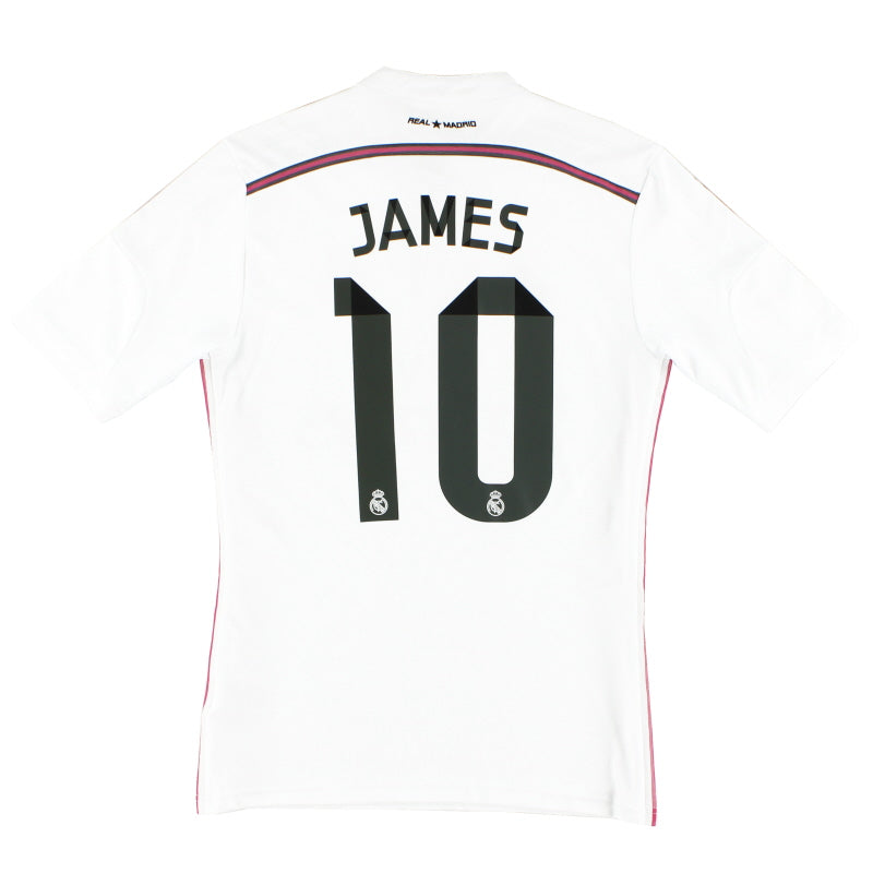 2014-15 Real Madrid Home Shirt James #10 S Football Shirt