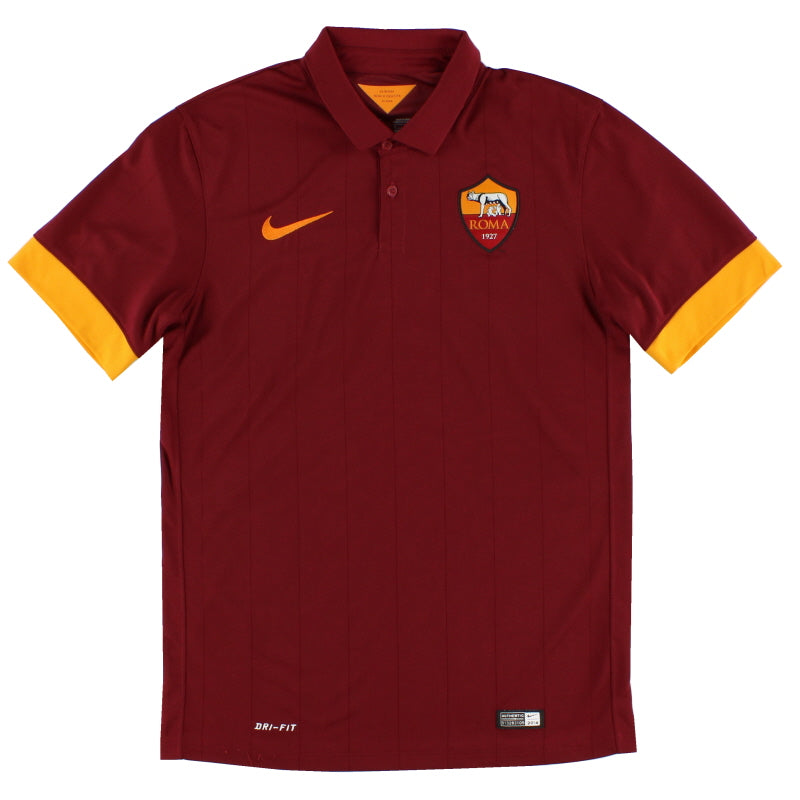 2014-15 Roma Home Shirt *Mint* S Football Shirt
