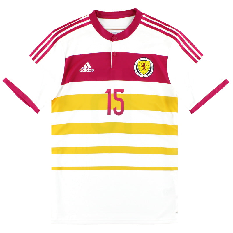 2014-15 Scotland adidas Player Issue adizero Away Shirt #15 *As New* Football Shirt