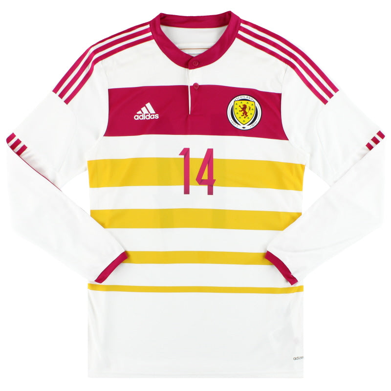 2014-15 Scotland adidas Player Issue adizero Away Shirt #14 L/S *As New* Football Shirt