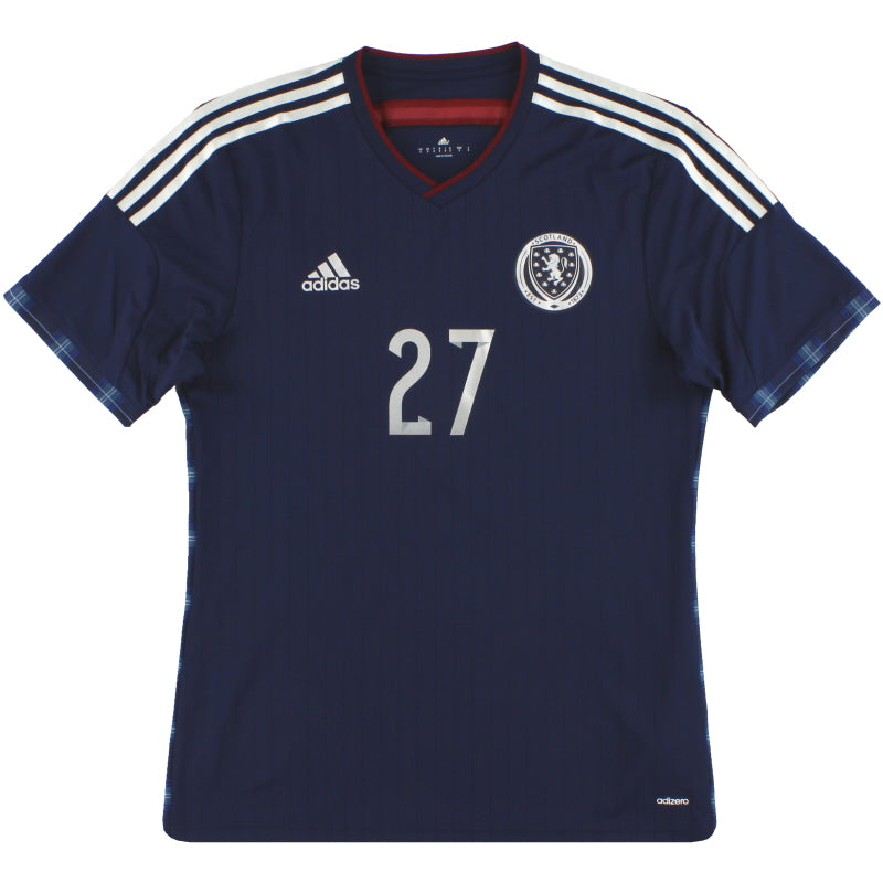 2014-15 Scotland adidas adizero Player Issue Home Shirt #27 *As New* L Football Shirt