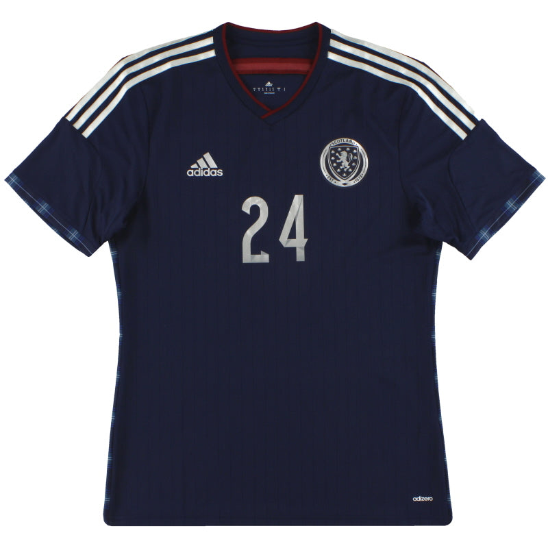 2014-15 Scotland adidas adizero Player Issue Home Shirt #24 *As New* Football Shirt