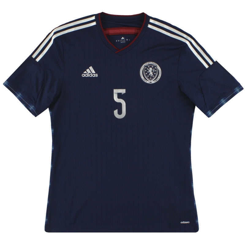 2014-15 Scotland adidas adizero Player Issue Home Shirt #5 *As New* Football Shirt