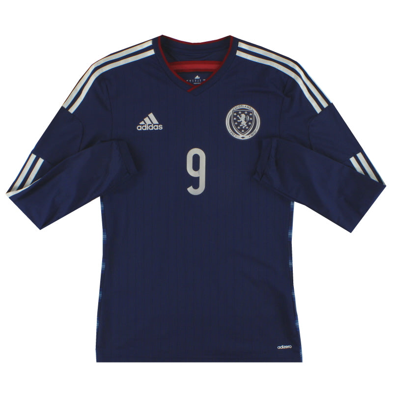2014-15 Scotland adidas adizero Player Issue Home Shirt L/S #9 *As New* S Football Shirt