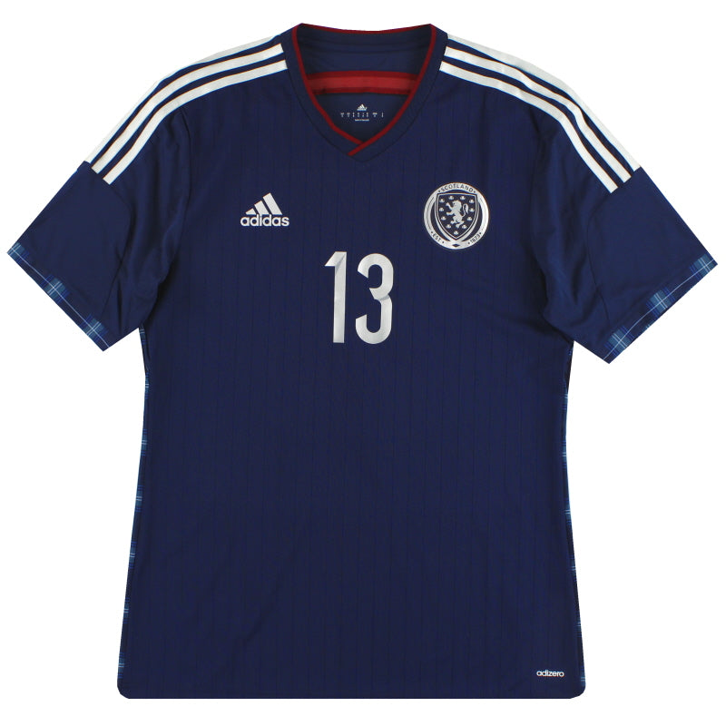 2014-15 Scotland adidas adizero Player Issue Home Shirt #13 *As New* Football Shirt