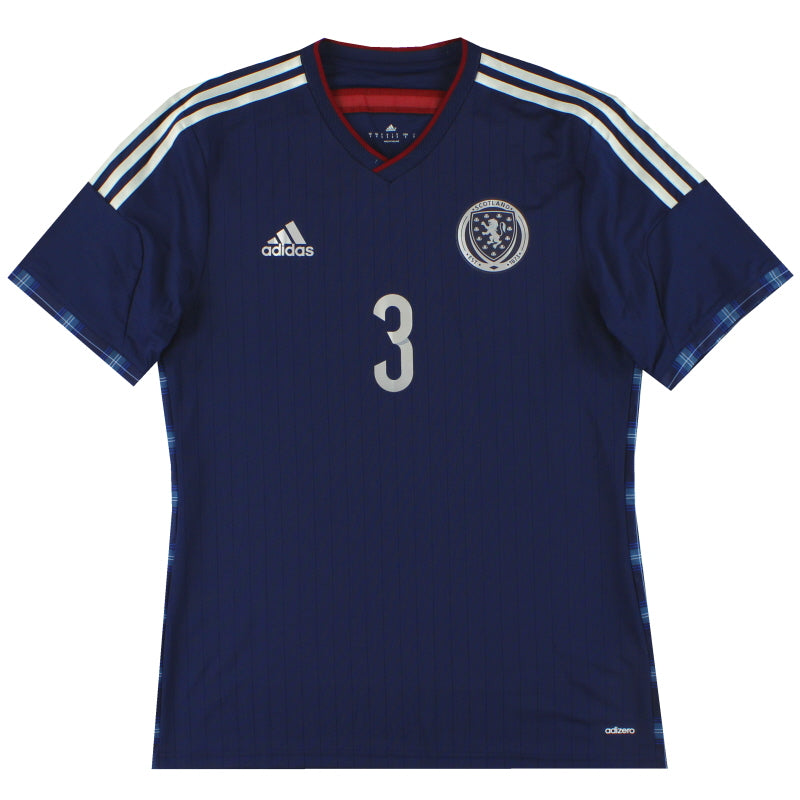 2014-15 Scotland adidas adizero Player Issue Home Shirt #3 L Football Shirt