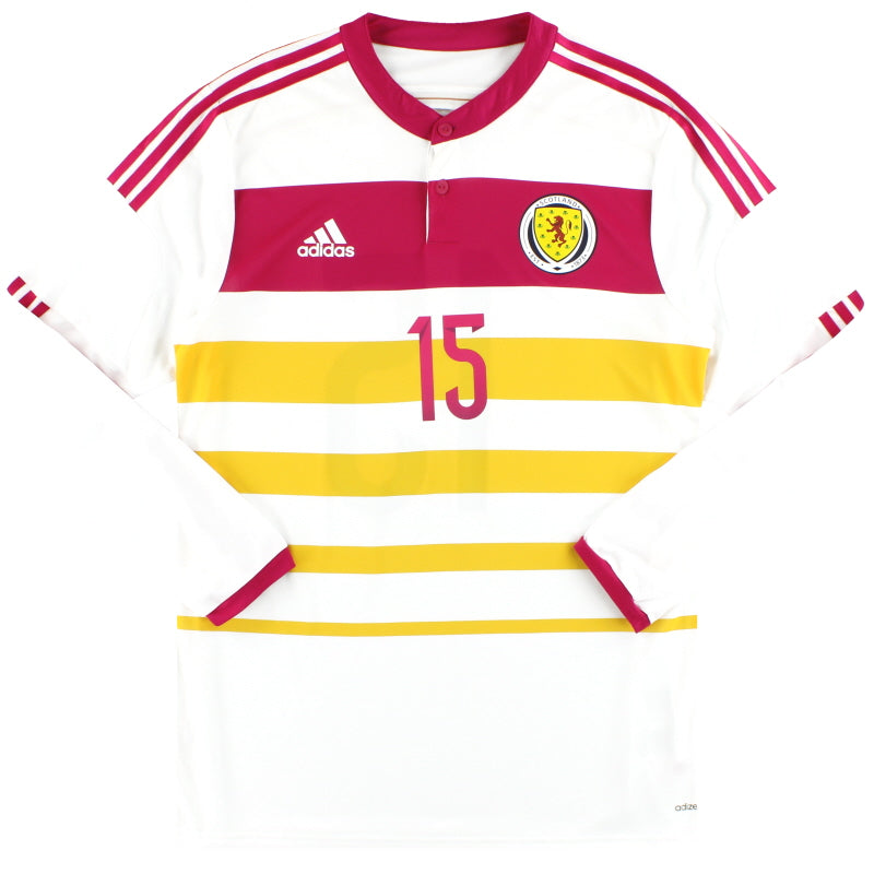 2014-15 Scotland adidas Player Issue adizero Away Shirt #15 L/S *As New* Football Shirt