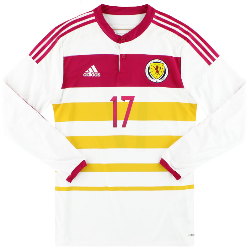 2014-15 Scotland adidas Player Issue adizero Away Shirt #17 L/S *As New* L Football Shirt