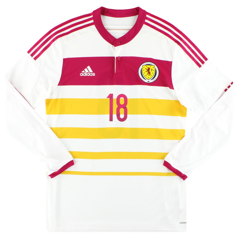2014-15 Scotland adidas Player Issue adizero Away Shirt #18 L/S *As New* Football Shirt