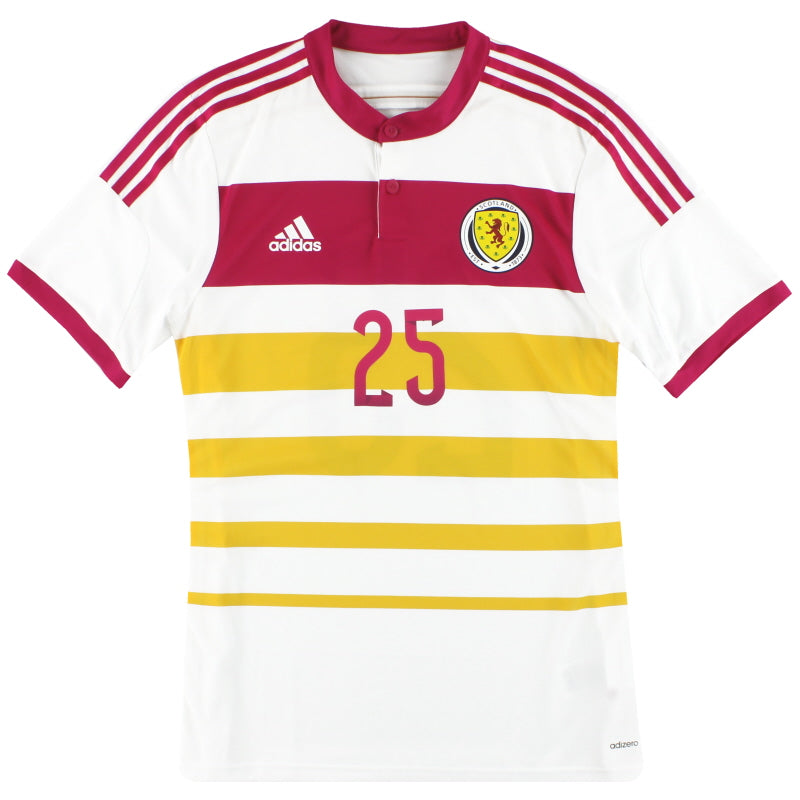 2014-15 Scotland adidas Player Issue adizero Away Shirt #25 *As New* M Football Shirt